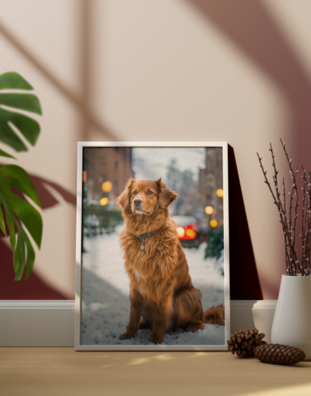 Doug le Chien dans la neige